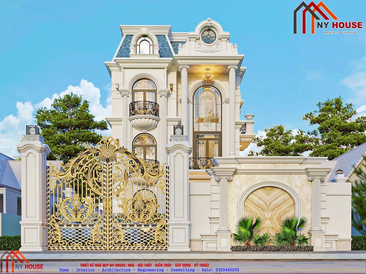 Biệt thự mái Pháp tân cổ điển · 2024CT08