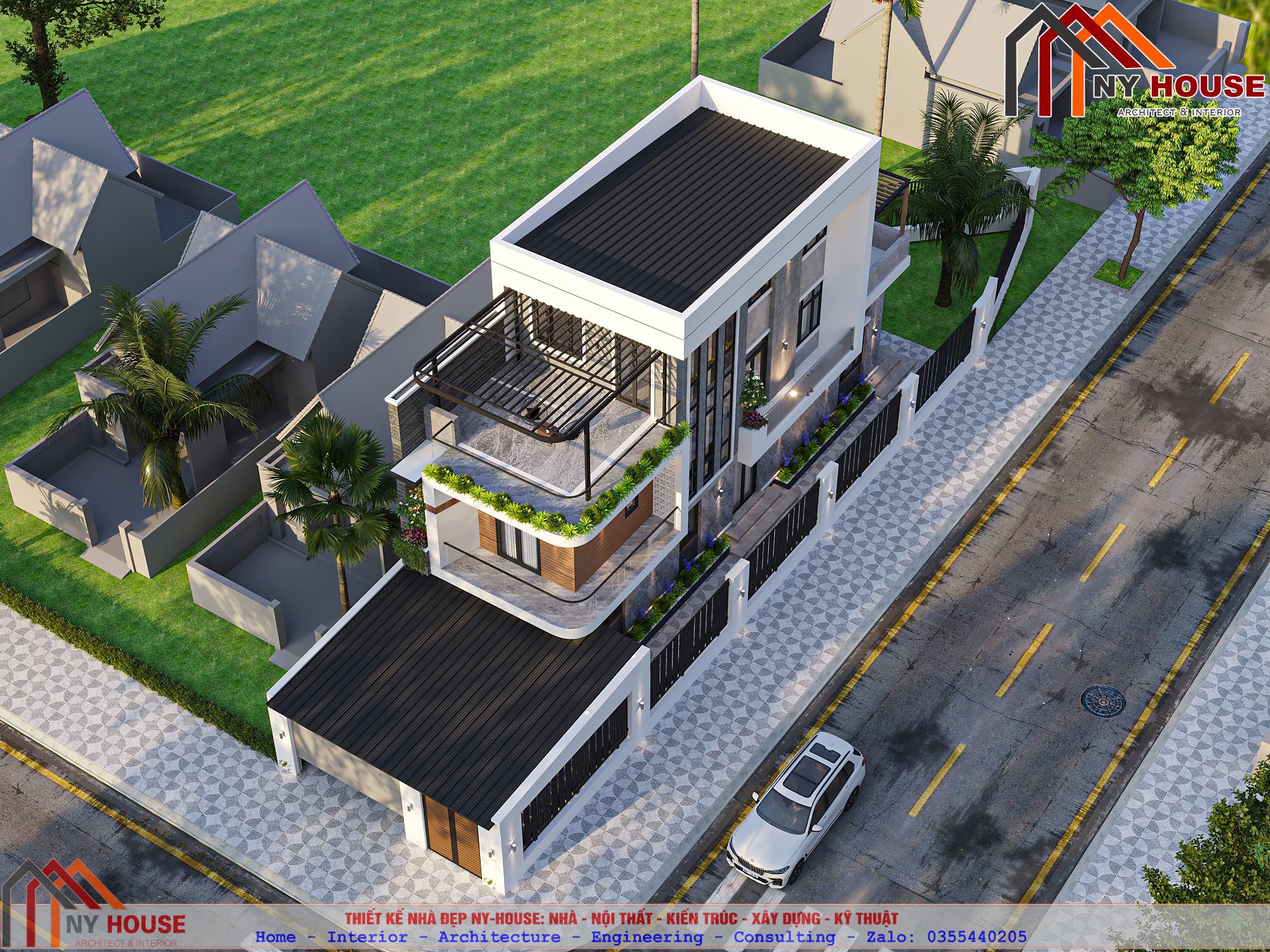 Nhà mái bằng hiện đại · 2024CT16