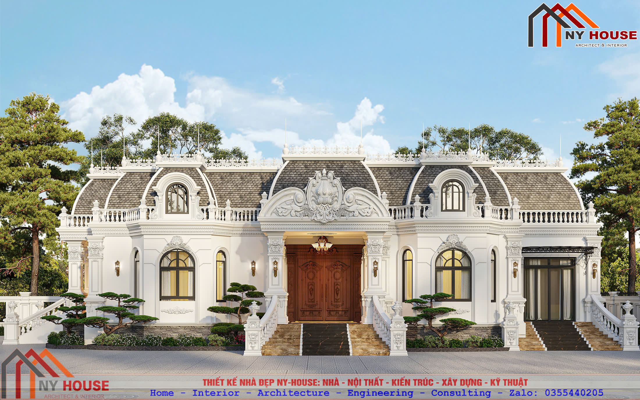 Biệt thự mái Pháp tân cổ điển · 2024CT54