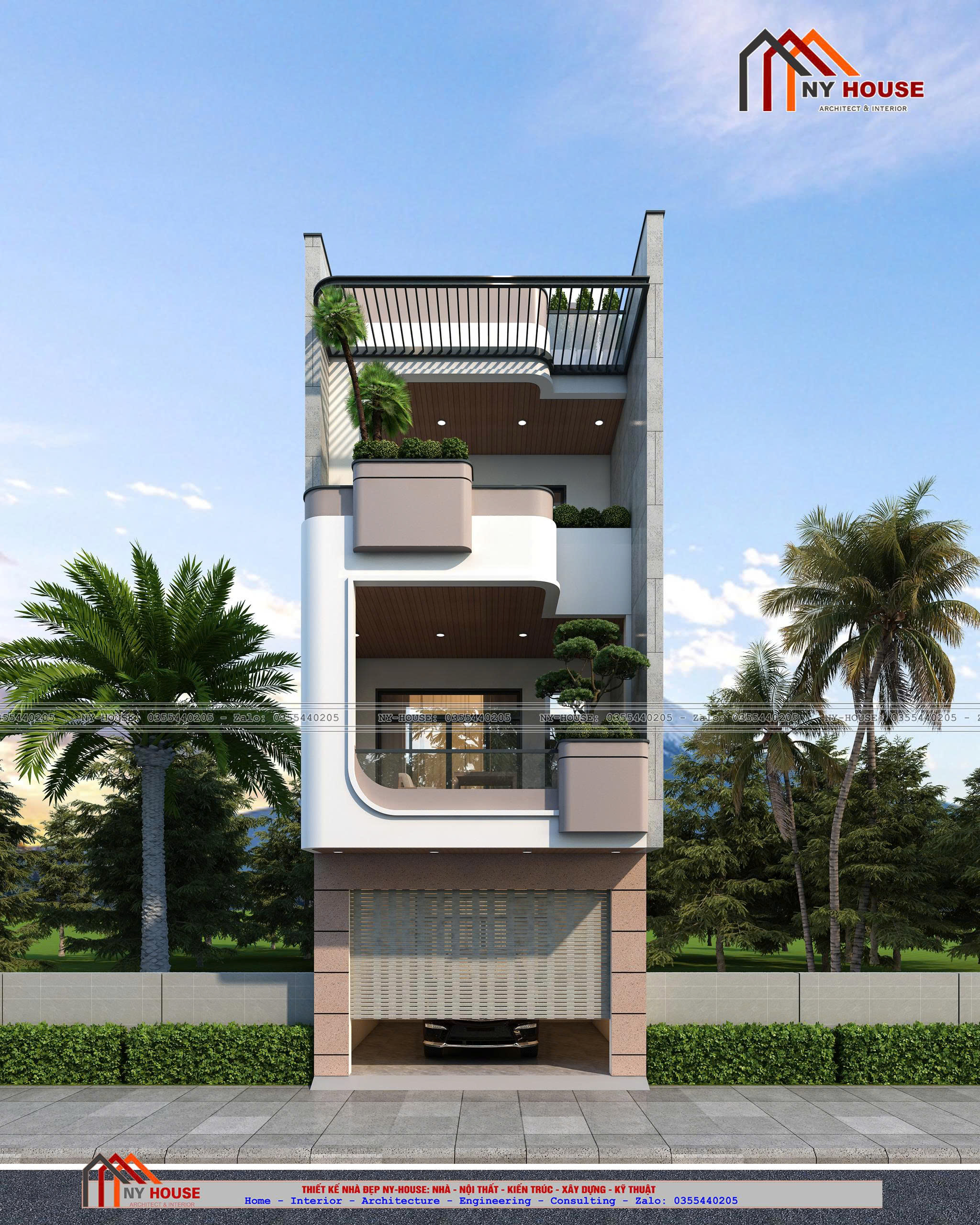 Nhà mái bằng hiện đại · 2026CT01
