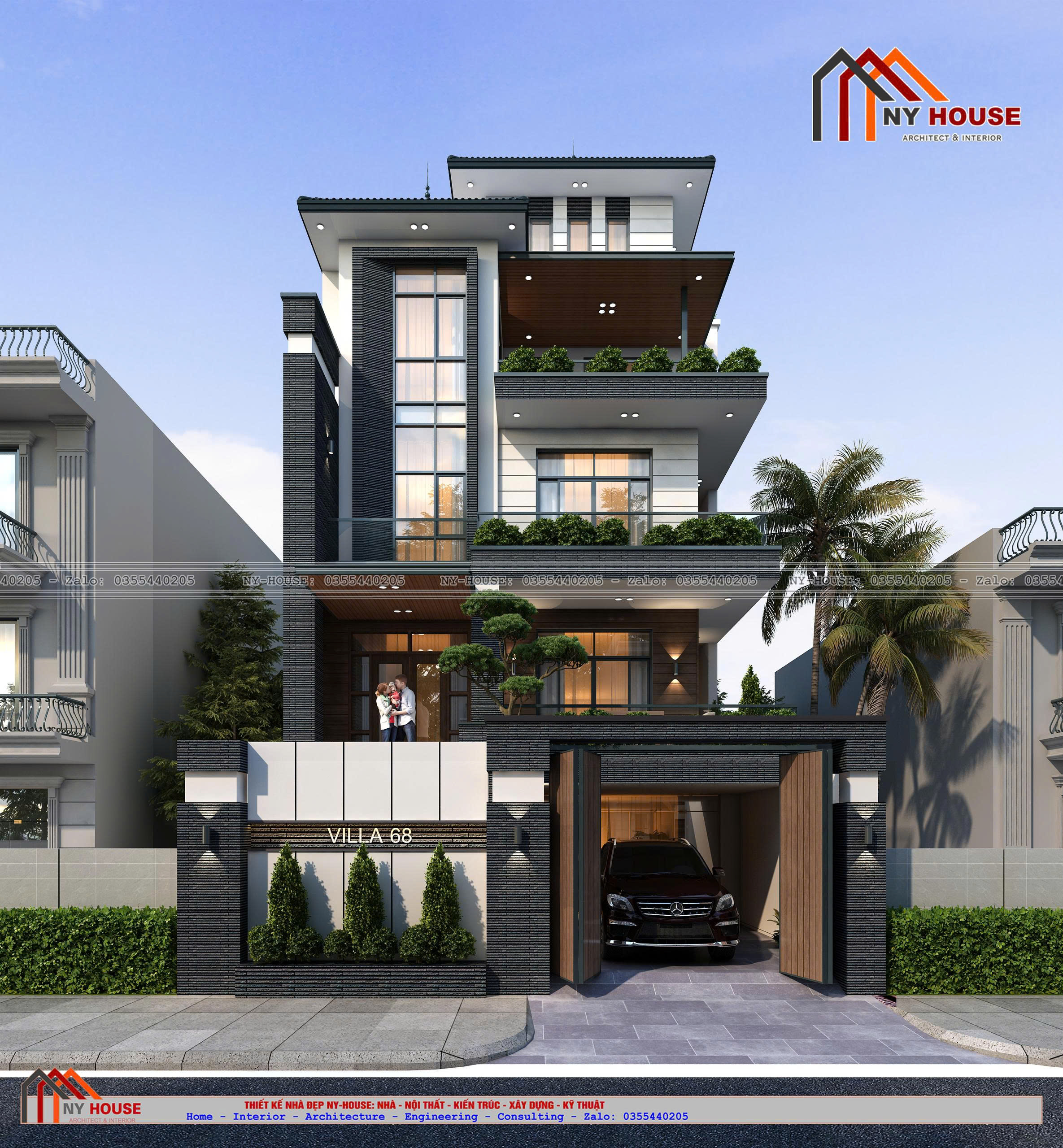 Nhà mái bằng hiện đại · 2026CT07