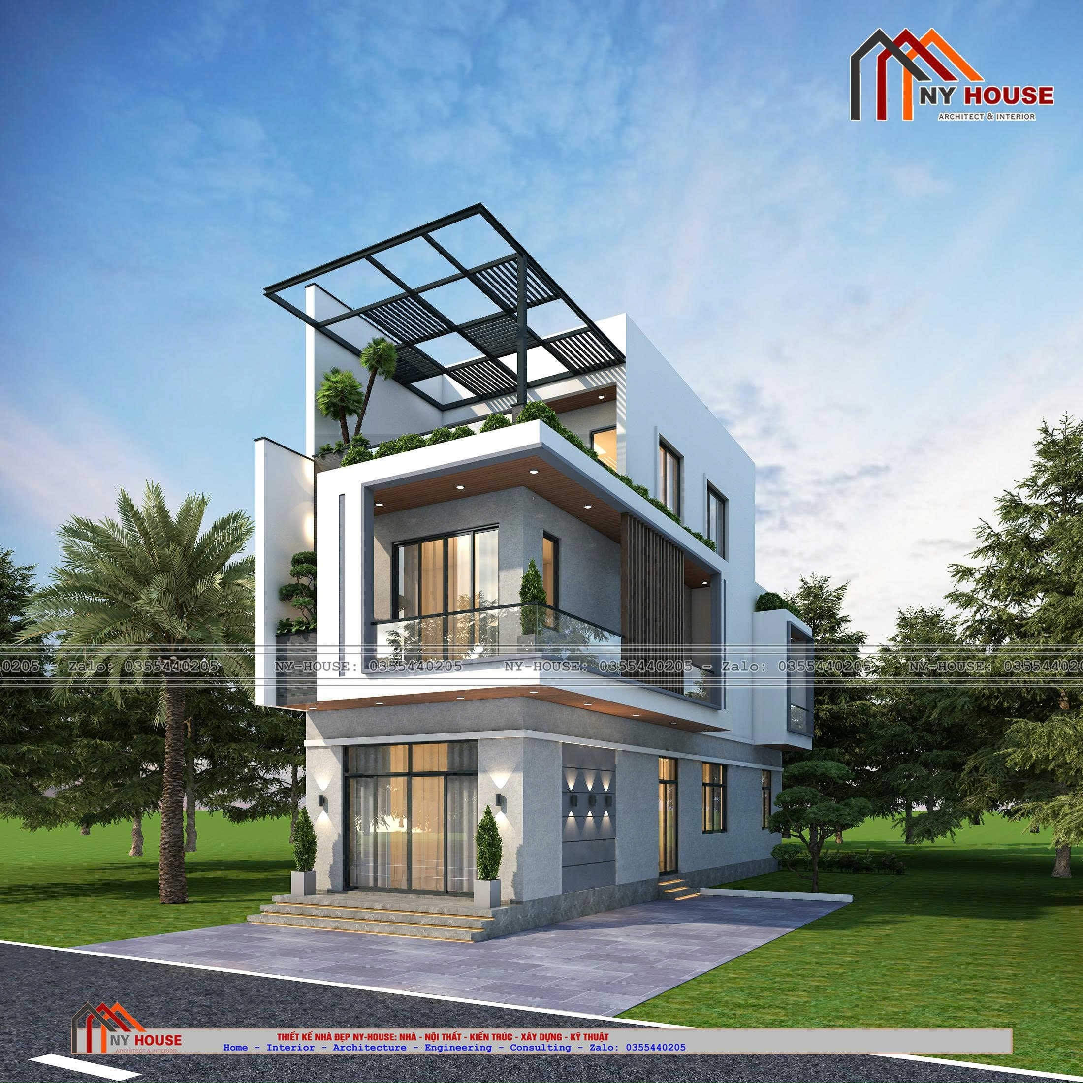 Nhà mái bằng hiện đại · 2026CT08