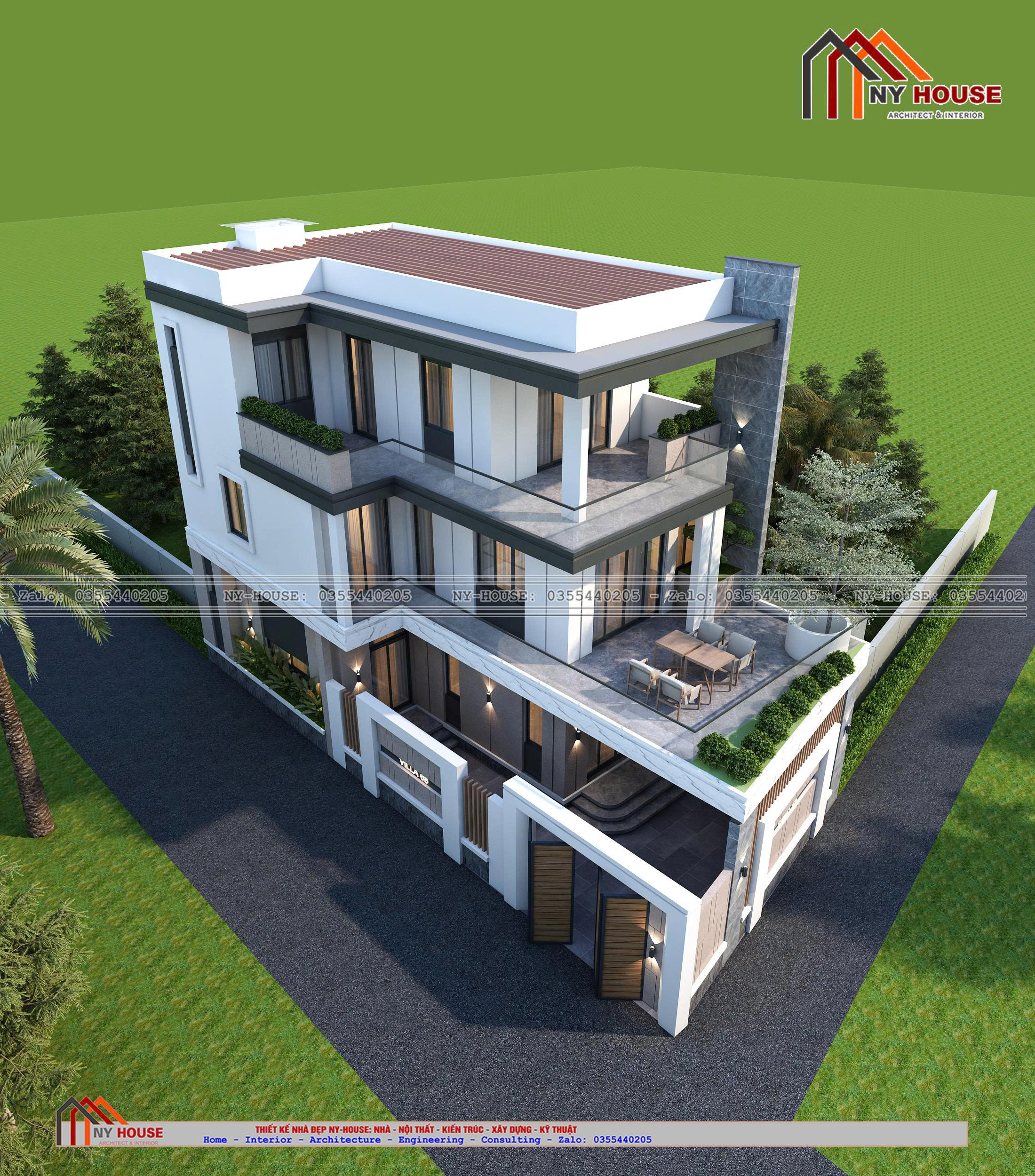 Nhà mái bằng hiện đại · 2026CT57